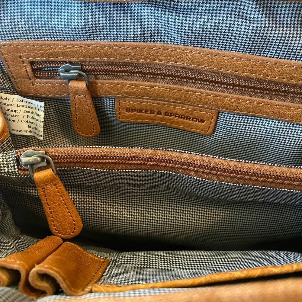 Spikes and Sparrow Tan Leather Backpack - Picture 3 of 7